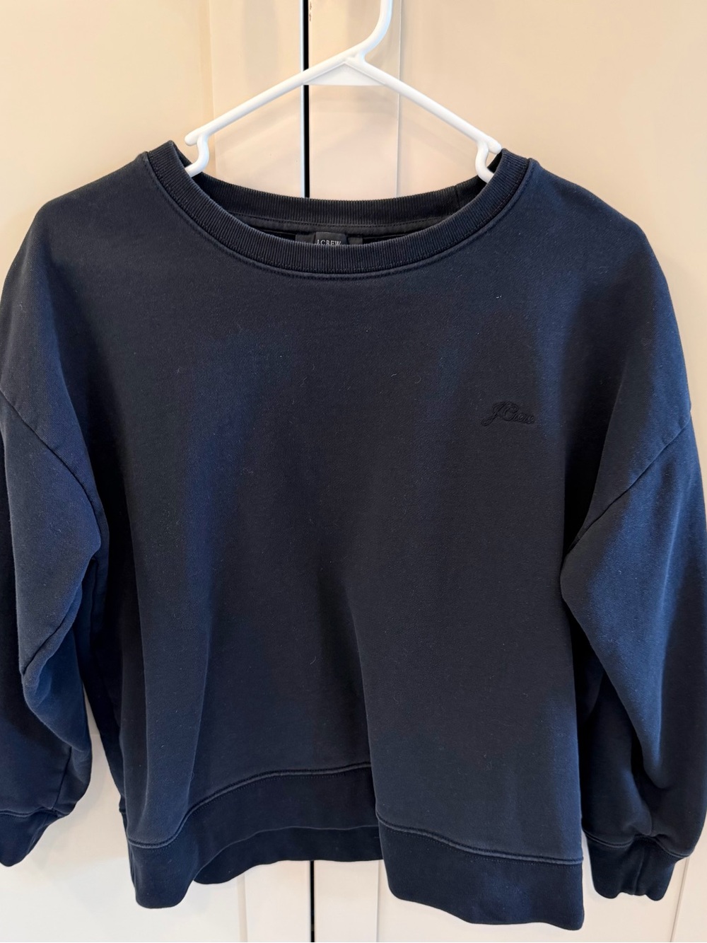 J. Crew Black Signature Crewneck Sweatshirt